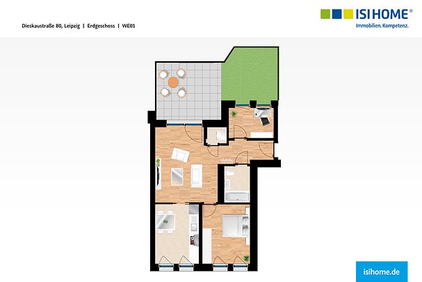 Junge Familien, Workaholics aufgepasst - ERSTBEZUG 3-Zimmer-Neubauwohnung mit Gartenanteil-WE01 - Photo 1