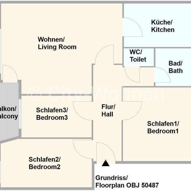 Ideal für Familien oder drei Kollegen! Ruhige möblierte 4-Zimmer-Wohnung in zentraler Lage in Hamburg-Hohenfelde - Photo 1