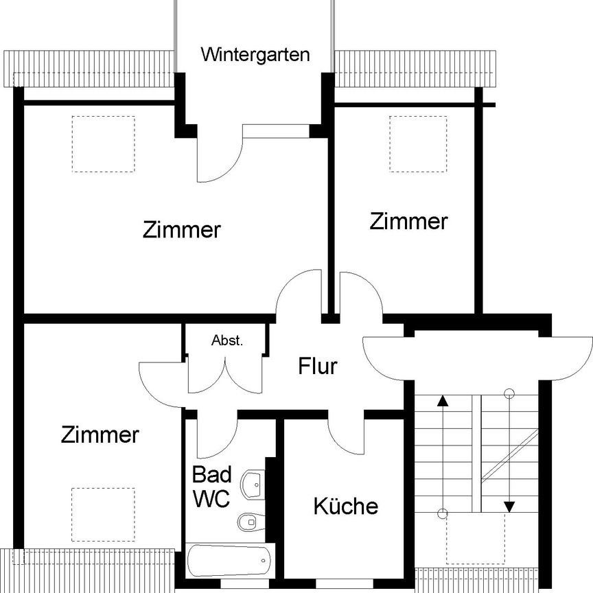 Dachgeschosswohnung in ruhiger Wohnlage - Photo 1