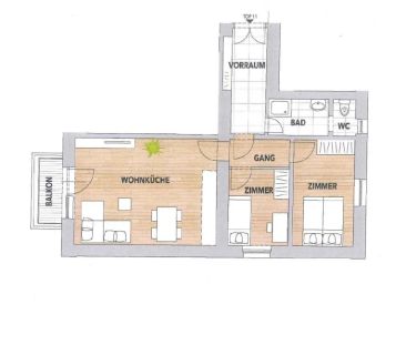 Sonnige 2-Zimmer-Wohnung mit eigenem Balkon - Foto 6