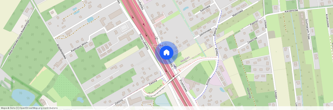 Otwocki, Wiązowna, Majdan, Trasa, Lubelska