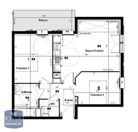 Appartement à louer 3 pièces 54.99m² - Photo 3