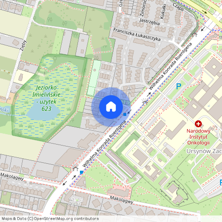 ul. Wilhelma Konrada Roentgena, Stary Imielin, Ursynów, Warszawa, mazowieckie