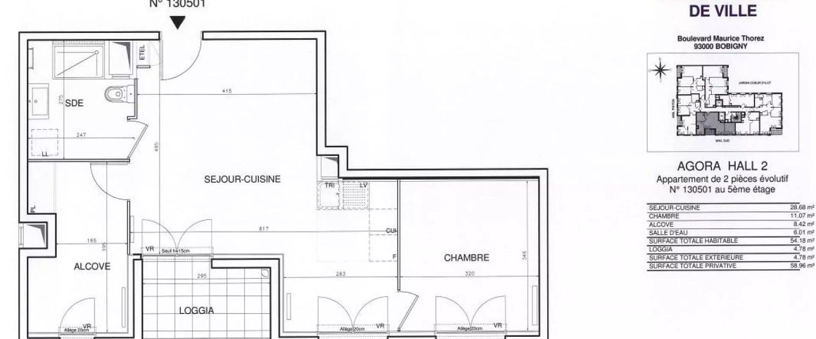 location Appartement T2 DE 53.7m² À BOBIGNY - Photo 1