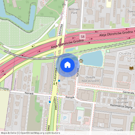 ul. Lazurowa, Górce, Bemowo, Warszawa, mazowieckie