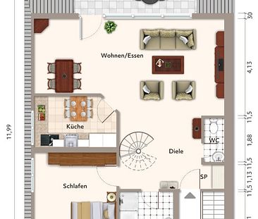 Maisonette- Wohnung mit Sonnenbalkon in Siegburg zu vermieten. - Foto 5