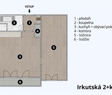 Pronájem bytu 2+kk 40 m2 - Fotografie 5
