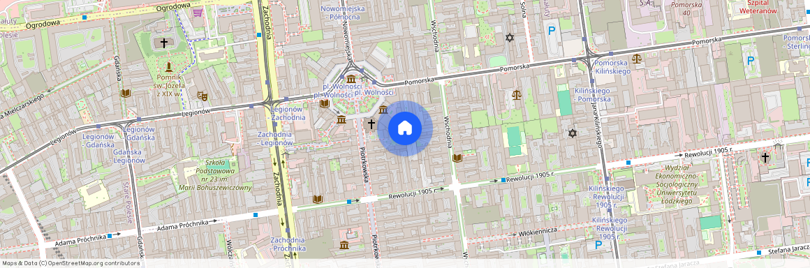 ul. Rewolucji 1905 r., Centrum, Śródmieście, Łódź, łódzkie