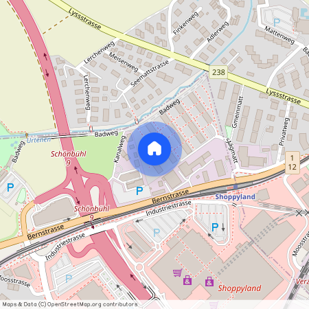 Stägmatt 36, 3302 Moosseedorf, Lageplan