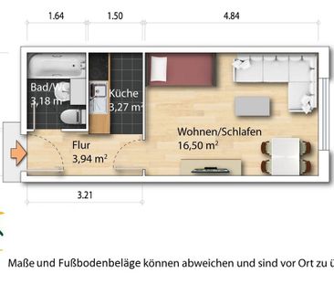 1-Zimmer Mietwohnung - Großzschachwitz - Photo 4