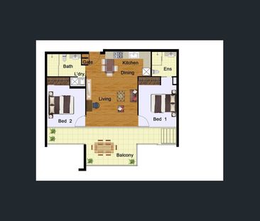 Open Plan - Level 3 - 2 Bedroom Unit in the Atrium Complex - Photo 4