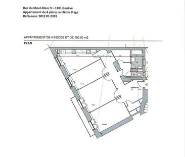 Appartement 4 pièces au 3eme étage Quartier de la Gare - Foto 5