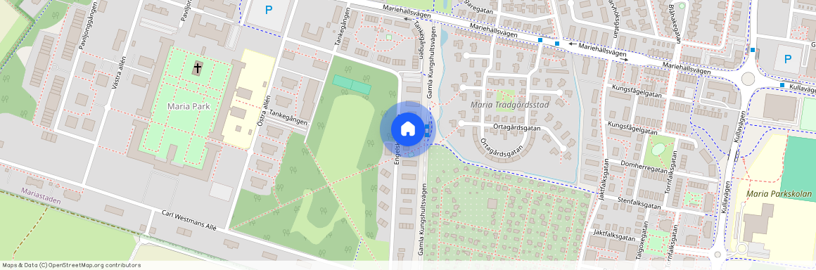 Mariastaden, Helsingborg, Skåne, Engelska gången 17C