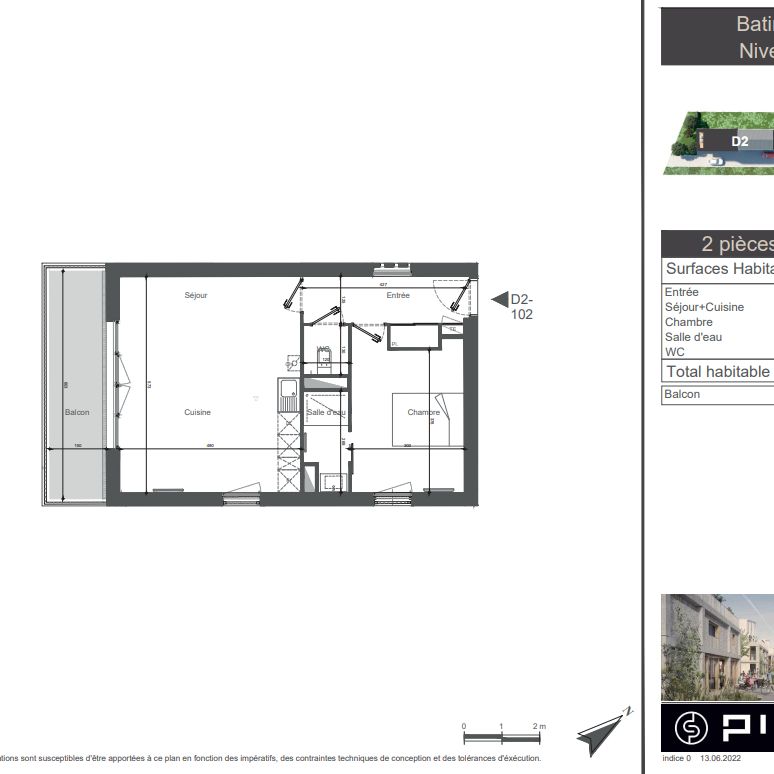 Appartement T2 SAINTE GENEVIEVE DES BOIS à louer - Photo 2