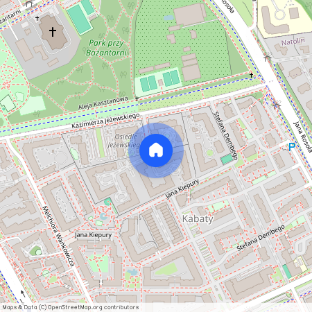 ul. Kazimierza Jeżewskiego, Kabaty, Ursynów, Warszawa, mazowieckie