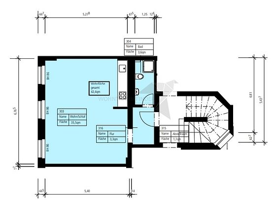 Gemütliche 1-Raum-Wohnung mit EBK im Herzen von Zwickau - Foto 1