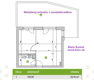Nový 2-izb. priestor (byt) s pred-záhradkou a parkovaním. B.Kostol – Fotografia 5
