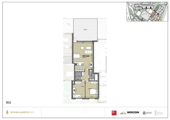 Gelijkvloers nieuwbouw appartement met groot terras te huur in Wetteren - Photo 1