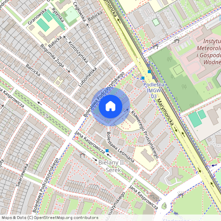 ul. Bolesława Podczaszyńskiego, Stare Bielany, Bielany, Warszawa, mazowieckie