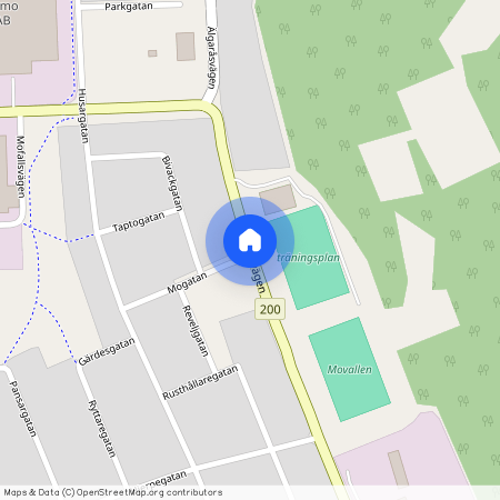 Älgaråsvägen, Hova