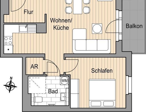 mit wenigen Schritten am Ziel - Foto 1