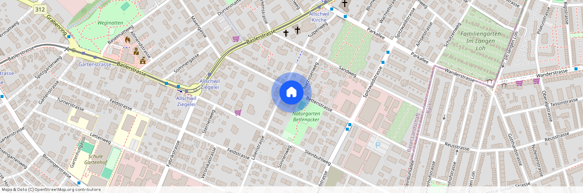 Bettenstrasse 40, 4123 Allschwil, Lageplan