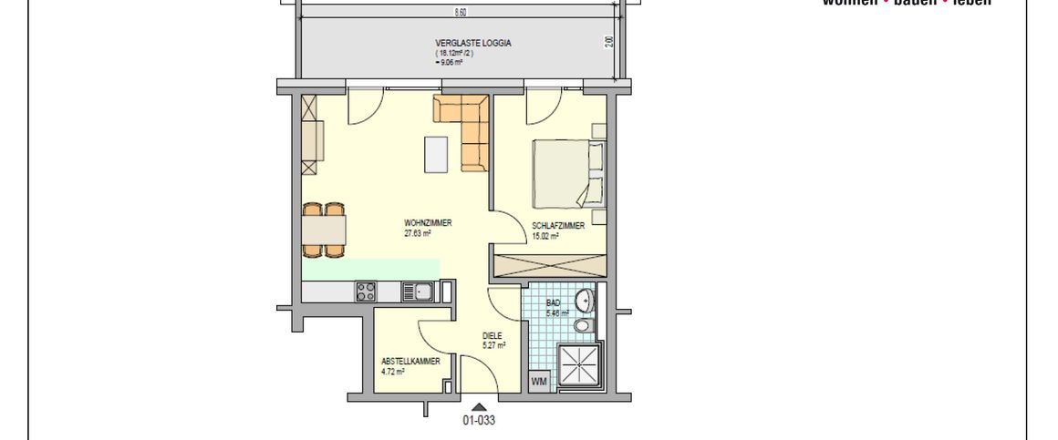 Erstbezug - Moderne und barrierefreie 2-Zimmerwohnung mit Loggia - Foto 1