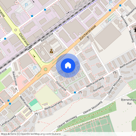 Oststrasse 8a, 8500 Frauenfeld, Lageplan