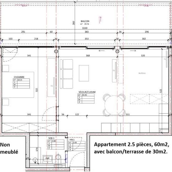 2.5 Zimmer, 60 m² - Photo 1