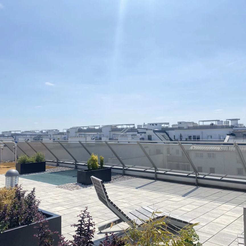 Hochwertige Wohnung mit großem Balkon nahe S-Bahn und Schwechat Zentrum! GEMEINSCHAFTLICHE DACHTERRASSE! - Foto 1