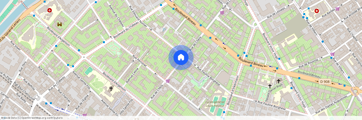 Rue de Chézy, Francja, Neuilly-Sur-Seine