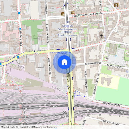 03046 Cottbus (Mitte), Bahnhofstraße 42