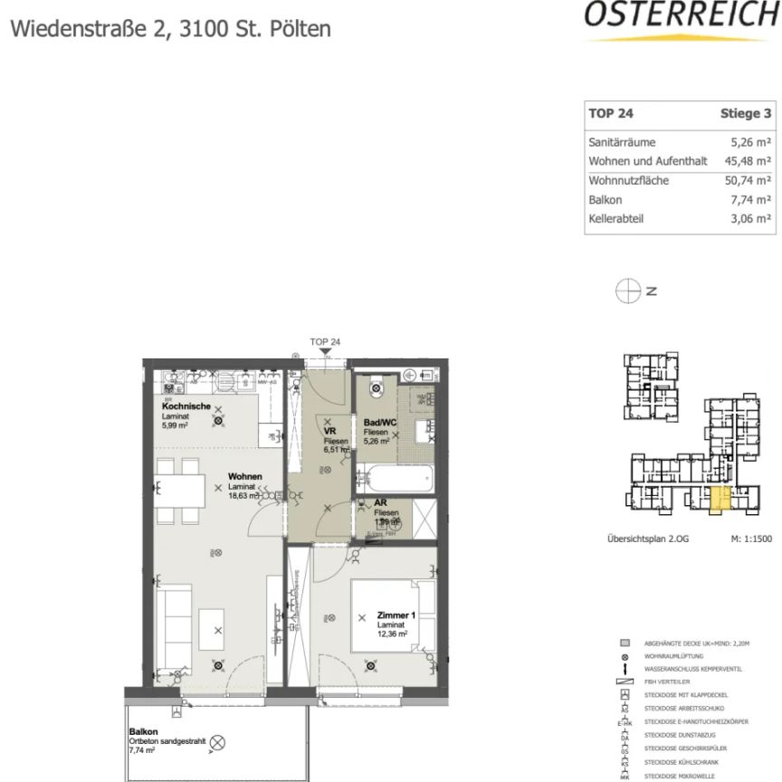 Sonnige, geförderte Genossenschaftswohnung in St.Pölten/ Teufelhof - Photo 1
