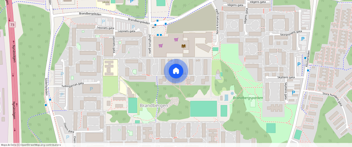 Brandbergen, Haninge, Stockholm, Jungfruns Gata 404