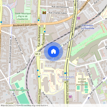 Résidence Central Facs 62 rue du Pont Saint-Jacques, 63000, Clermont-Ferrand