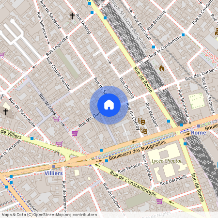 Rue Dulong entre rue la Condamine et rue Des Dames 75017 Paris (17e arrondissement)