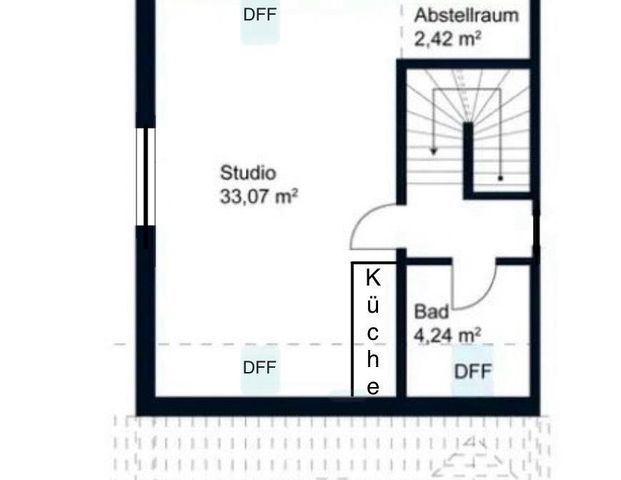 Helle 1-Zimmer Wohnung mit modernem Badezimmer + Küchenzeile - Foto 1