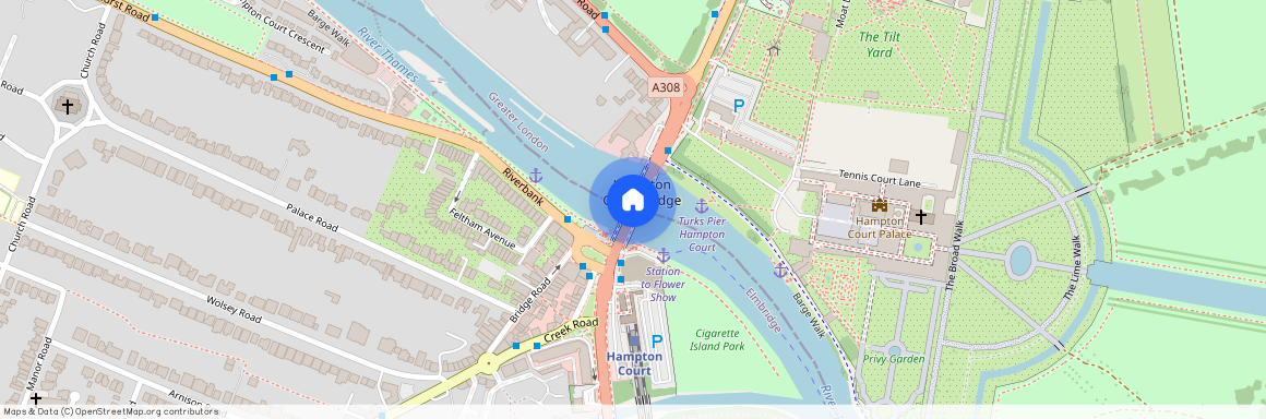 Bridge Road, Hampton Court Village, East Molesey, Surrey, KT8