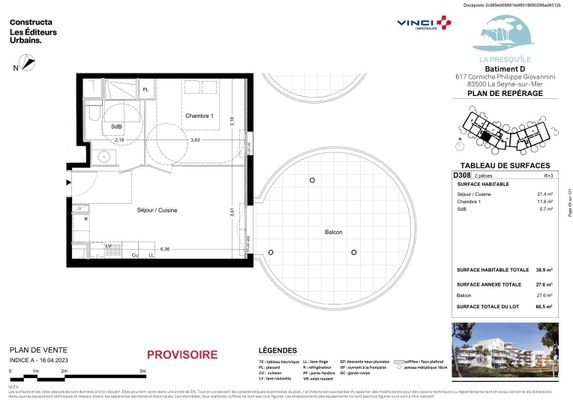 location Appartement T2 DE 38.9m² À LA SEYNE SUR MER - Photo 1