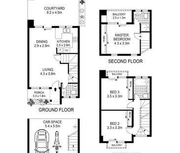 Three Bedroom Townhouse with Parking - Unfurnished - Photo 3