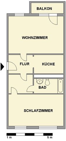 Barrierearme 2-Raum-Wohnung mit Balkon - Foto 4