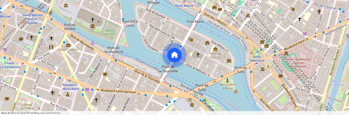 Rue de Deux Ponts et Quai d'Orleans 75004 Paris (4e arrondissement)