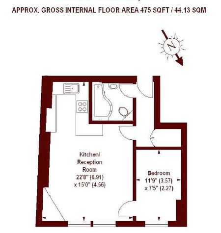 1 Bed Flat, Sinclair Gardens, W14 - Photo 4