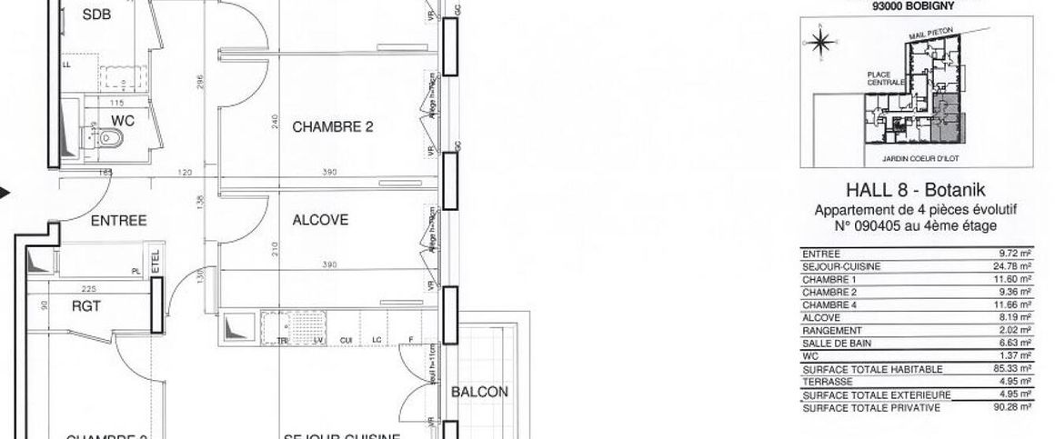 location Appartement T4 DE 85.7m² À BOBIGNY - Photo 1
