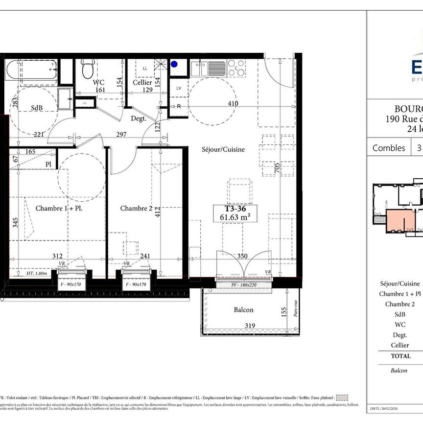 Location Appartement 3 pièces 62m² BOURG ACHARD 27310 - Photo 2