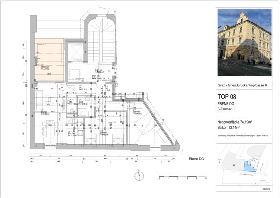 TOP Sanierte Wohnung im Dachgeschoss - Mit Schlossbergaussicht - Photo 1