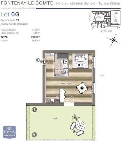 Location Appartement 1 pièce 37m² FONTENAY LE COMTE 85200 - Photo 3