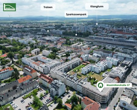 Grünblick mitten in der Stadt: 2-Zimmer-Neubauwohnung in Hofruhelage - Photo 2