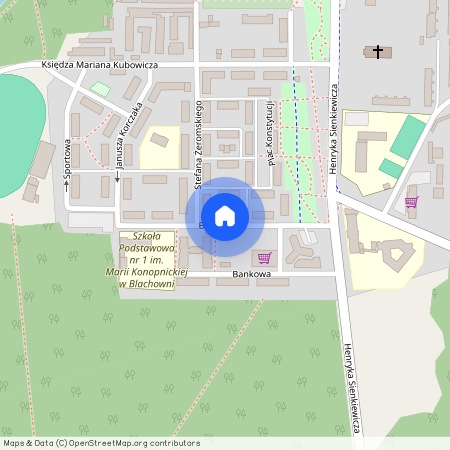 ul. Bankowa, Blachownia, Blachownia, częstochowski, śląskie