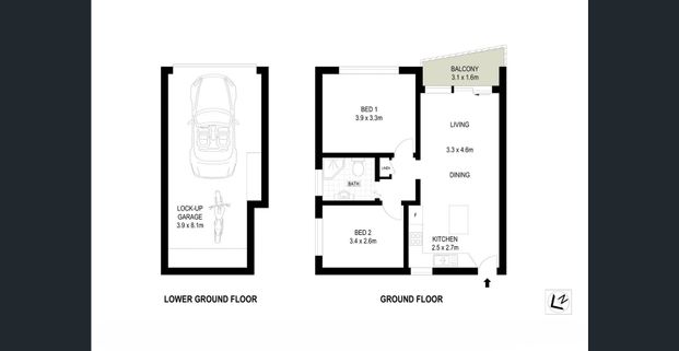 Two-bedroom unit with Lock Up Garage - Photo 1